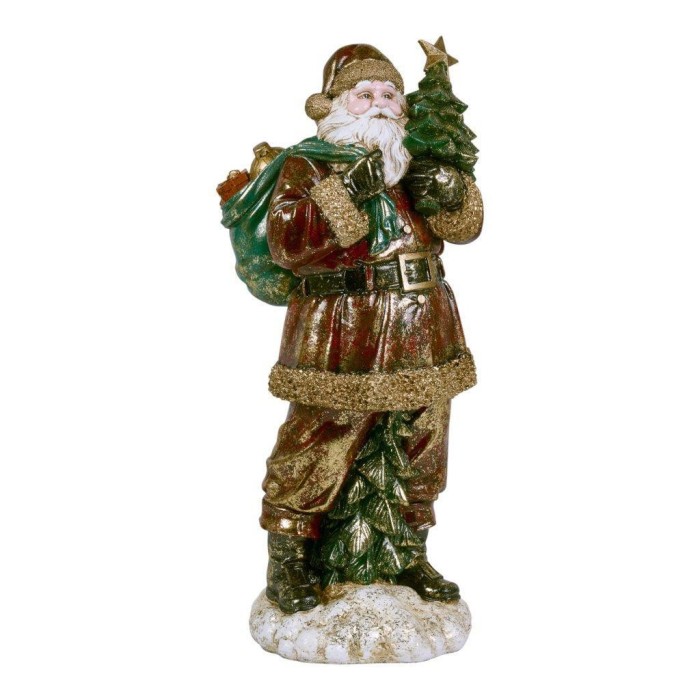 BABBO NATALE RESINA CON REGALI CM.17x16,5x41